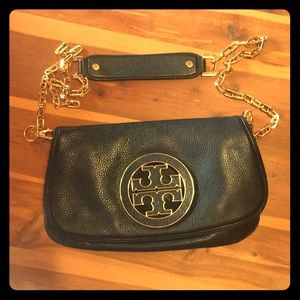 Tory Burch chain pebble leather crossbody handbag